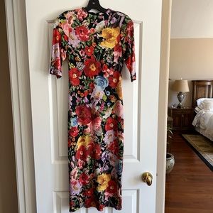 COPY - Alice + Olivia Delora Fitted Mock Neck Midi Dress